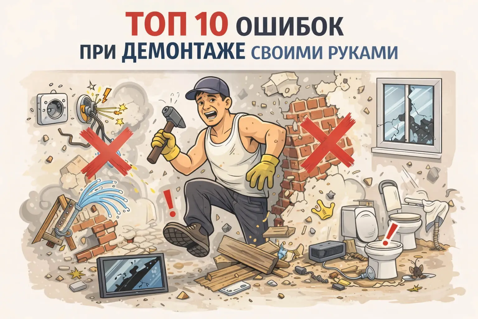 Топ 10 ошибок при демонтаже своими руками